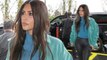 Child's play! Doting mom Kim Kardashian heads to children's store in Los Angeles as she works her magic in sporty black leggings and high heels.