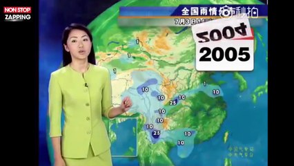 Cette présentatrice météo chinoise n’a pas vieilli d’une ride depuis 22 ans (Vidéo)