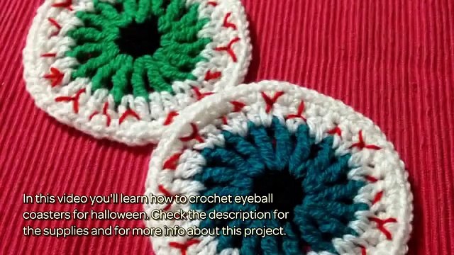 How To Crochet Eyeball Coasters For Halloween - DIY Crafts Tutorial - Guidecentral