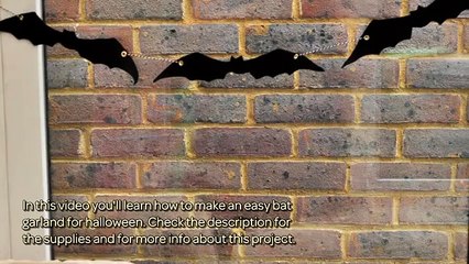 How To Make An Easy Bat Garland For Halloween - DIY Home Tutorial - Guidecentral