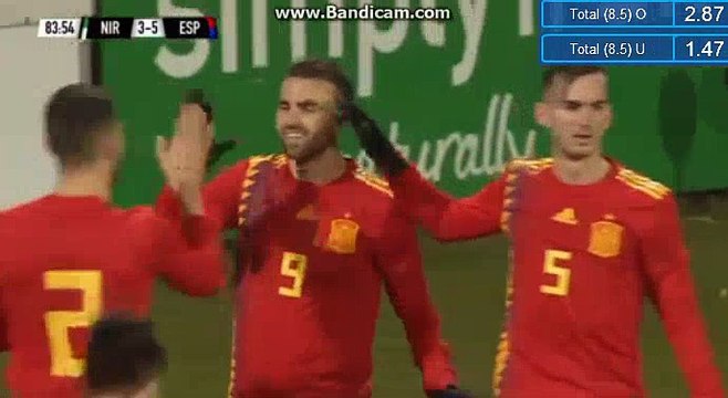 Borja Mayoral Hattrick Goal HD Northen Ireland U21 3-5 Spain U21