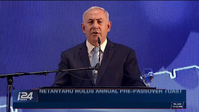 i24NEWS DESK | Netanyahu holds annual pre-passover toast | Thursday, March 22nd 2018