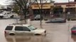 Motorists Drive Through Flooded Streets in Folsom, California