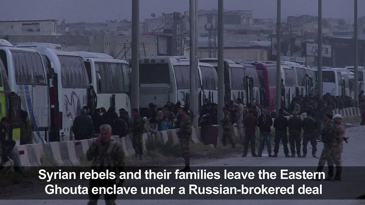 First rebels leave Syria enclave under Russian-brokered deal