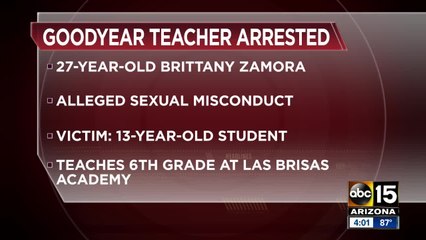 Goodyear teacher arrested for sex misconduct with student