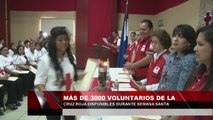 Mas de 3 mil voluntarios de la Cruz Roja disponibles durante semana santa