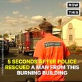 This man was rescued seconds before the building he was in exploded