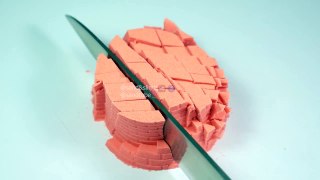 ASMR | Oddly Satisfying Video |Sand Cutting | Made Castle Wall from Kinetic Sand!