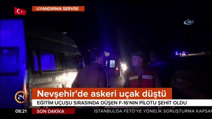 Nevşehir'de askeri uçak düştü