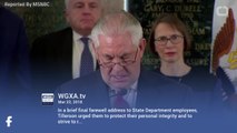 Tillerson Gives Farewell Speech