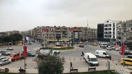 Akhisar'da semayı toz bulutları sardı