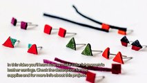 Make Colorful Geometric Leather Earrings - DIY Style - Guidecentral