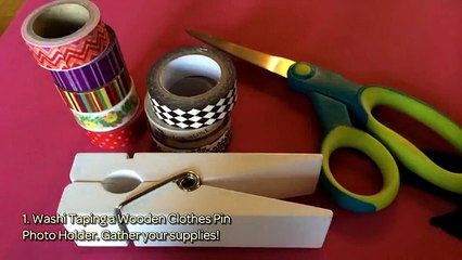 Create a Washi Tape Clothes Pin Photo Holder - DIY Home - Guidecentral