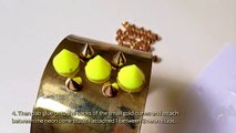 Make a Cool Neon-Gold Studded Cuff Bracelet - Style - Guidecentral