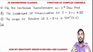 Conformal Transformation #3 Conformal Mapping Example in Hindi For B.tech and M.tech |Higher Engineering Mathematics | PART 3