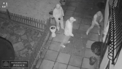 Arm gangs spray accide on man face