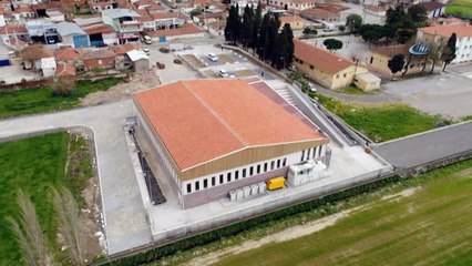 Gerenköy'e özel salon...Yapımı devam eden salon havadan görüntülendi