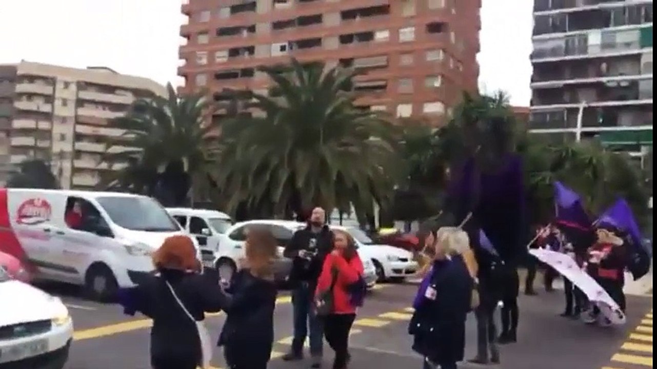 ¡¡¡BRUTAL!!! Otro machista que increpaba a unas feministas del 8-M acaba APALEADO