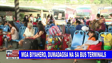 Mga biyahero, dumadagsa na sa bus terminals