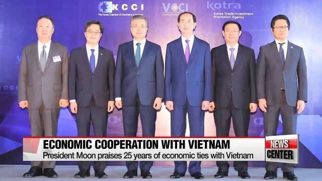 President Moon encourages active economic cooperation between Seoul and Hanoi