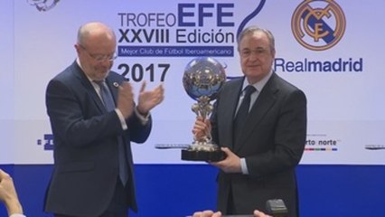 El Real Madrid recibe el Trofeo EFE al mejor club iberoamericano