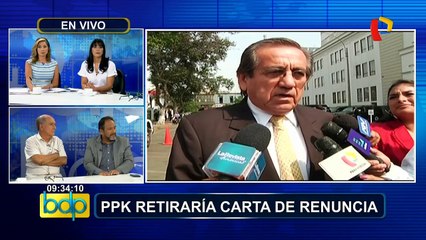 Declaraciones de Jorge del Castillo sobre el retiro de la renunica de PPK