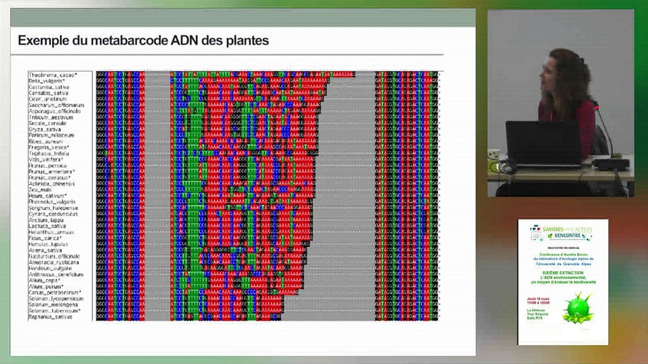 Aurélie Bonin : la sixième extinction, l'ADN environnemental un moyen d'évaluer la biodiversité