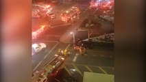 New York firefighter dies battling blaze on film set