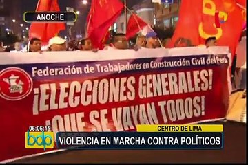 Centro de Lima: así fue la marcha de colectivos tras renuncia de PPK