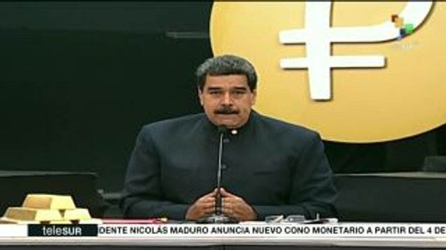 Maduro anuncia reconversión monetaria para la economía de Venezuela
