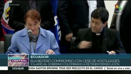 Gob. de Colombia y ELN reanudan diálogo en Quito con acto simbólico