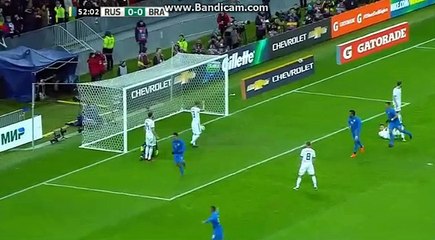 Amazing Goal Miranda (0-1) Russia vs Brazil