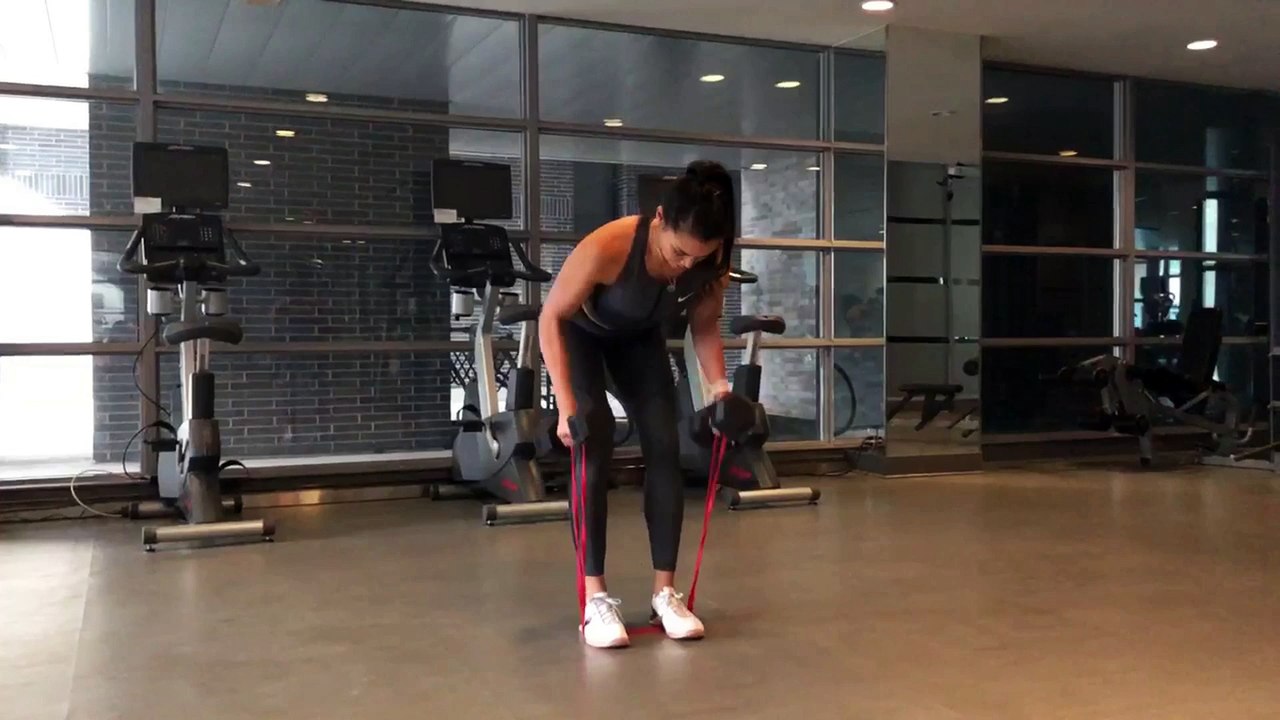 Resistance Band Workout: Bent-Over Rows