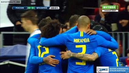 Paulinho Goal - Russia 0-3 Brazil 23-03-2018