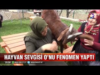 Keçisiyle konuşan yavru köpeği sahiplenen Hatice teyze fenomen oldu
