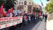 Concentración de policías locales contra el Gobierno de España por la anticipación de la edad de jubilación de los miembros del colectivo