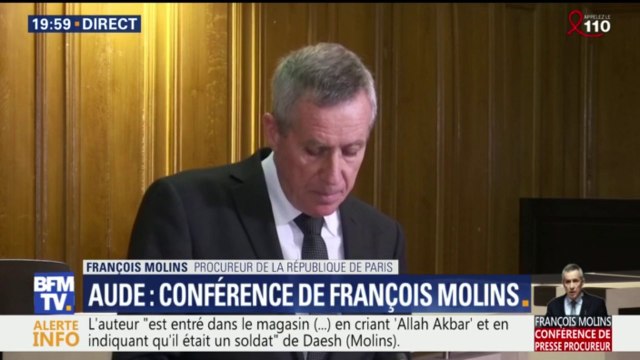 Le procureur Molins décrit le profil et le parcours judiciaire de l'auteur des attaques de l'Aude