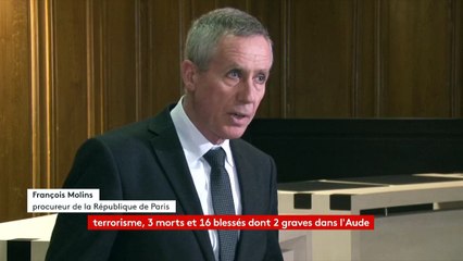 Attaques terroristes dans l'Aude : regardez l'intégralité de la conférence de presse du procureur François Molins
