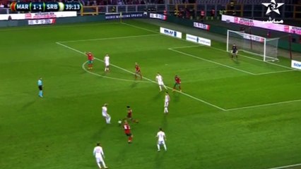 Khalid Boutaib goal Serbia 1 - 2	 Morocco 23-03-2018