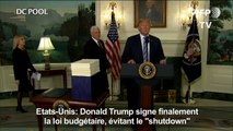 Trump annonce qu'il a signé la loi de finance du Congrès