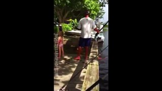 In Florida This Family Is Out Here Swimming With Alligators!