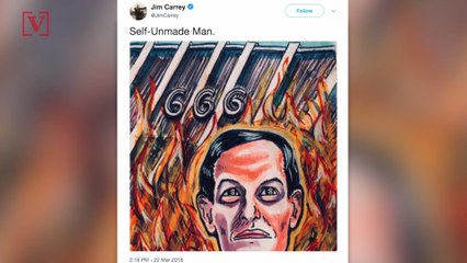 Jim Carrey Blast Jared Kushner as ' Self-Unmade Man' in Latest Painting