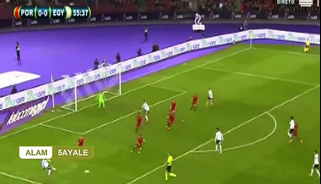 هدف محمد صلاح اليوم امام البرتغال مباراة مصر والبرتغال مباراة ودية 23\3\2018