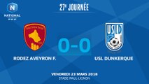 J27: Rodez Aveyron F. - USL Dunkerque (0-0), le résumé