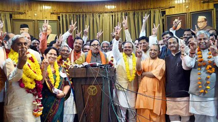 Yogi Adityanath congratulates people of UP after BJP's win in Rajya Sabha | Oneindia News