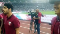 شاهد ماذا فعل لاعبي المنتخب القطري مع الجمهور العراقي في ملعب البصرة