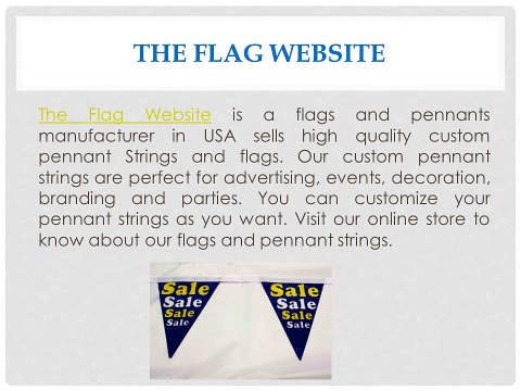 Custom Pennant Strings | Banner Flags - The Flag Website