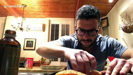 Parent hack: stressed out dad makes healthy salmon in two minutes