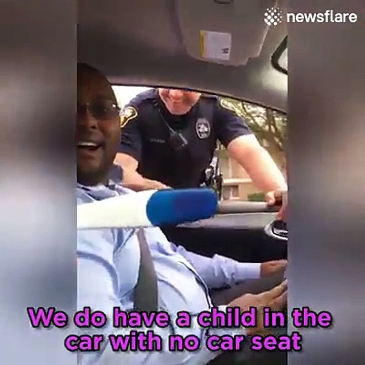 He wasn't expecting that when the police pulled him over......