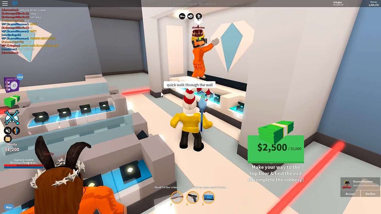 Jailbreak Hacker Walks Through Walls Dailymotion Video - roblox jailbreak hack how to run through walls